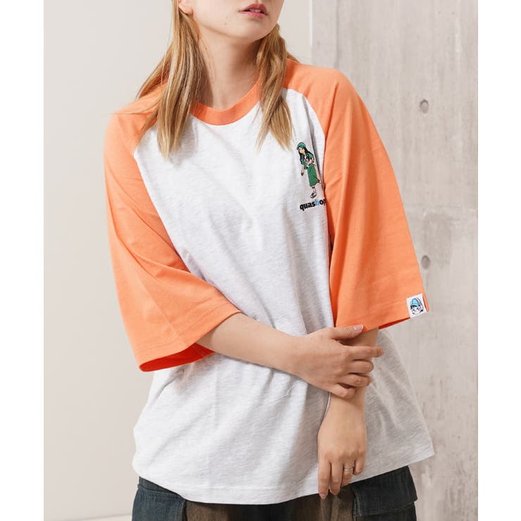 レディース 半袖Tシャツ★キルシ★ラグラン袖 LONG SLEEVE 配色ラグラン半袖Tシャツ レディース 夏[品番：KH000014647