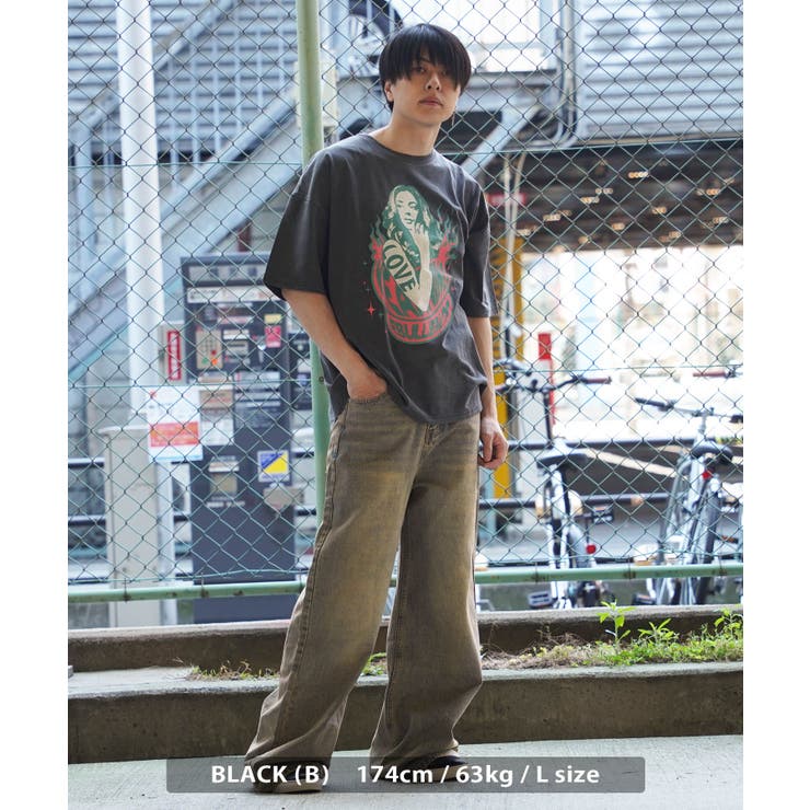 ◇ガールプリント ピグメントTシャツ◇ オーバーサイズ[品番