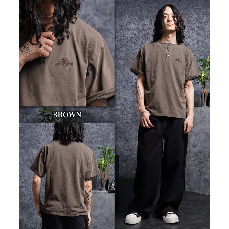 ピグメント加工 Tシャツ ヘンリーネック | ONE 4 PREMIUM | 詳細画像9 