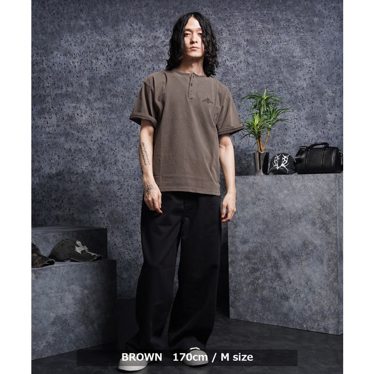 ピグメント加工 Tシャツ ヘンリーネック | ONE 4 PREMIUM | 詳細画像11 