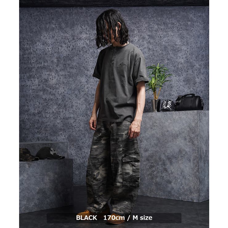 ピグメント加工 Tシャツ ヘンリーネック | ONE 4 PREMIUM | 詳細画像15 