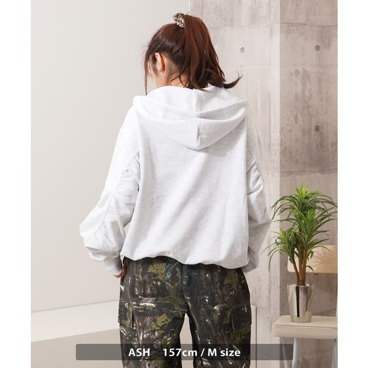 バルーンスリーブ パーカー ジップ | ONE 4 PREMIUM | 詳細画像6 