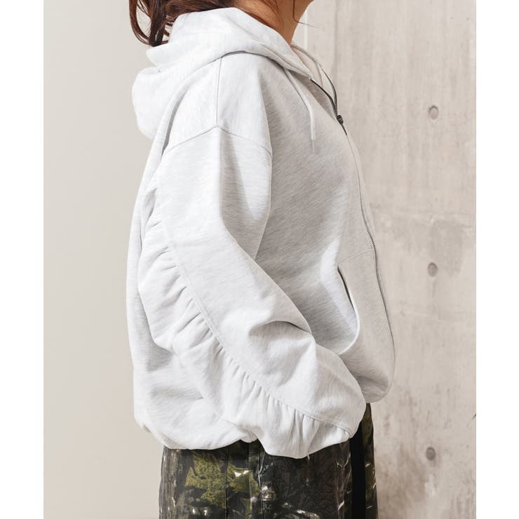 ASH | バルーンスリーブ パーカー ジップ | ONE 4 PREMIUM