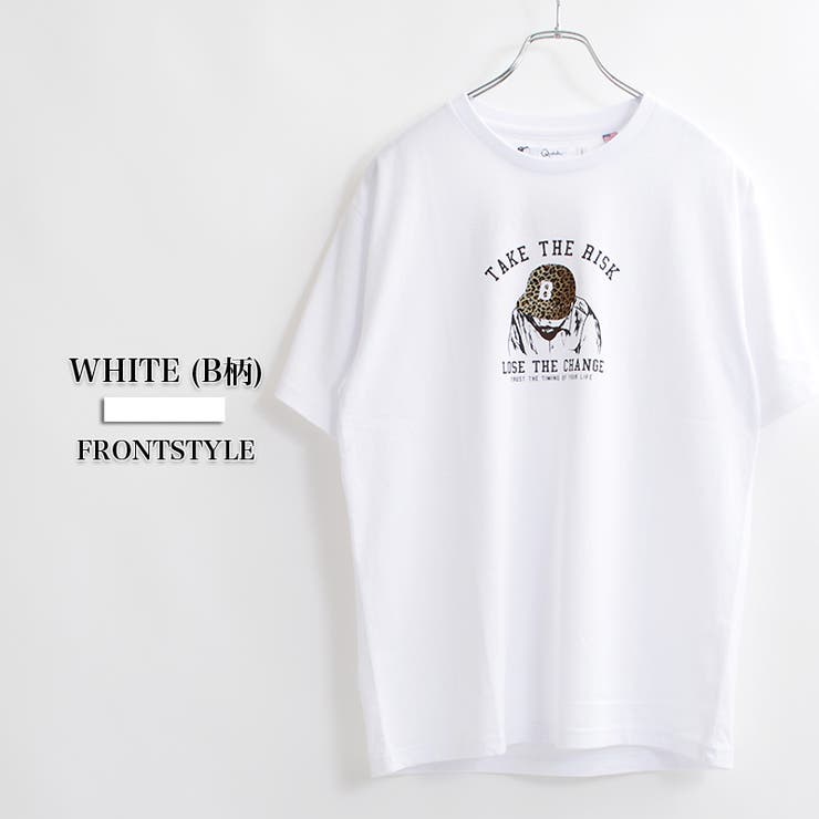 アニマル Tシャツ プリント ブラック ホワイト 夏服 メンズ USA 半袖