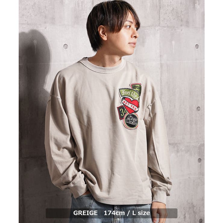 アップリケ刺繍 ピグメント スウェット | ONE 4 PREMIUM | 詳細画像6 