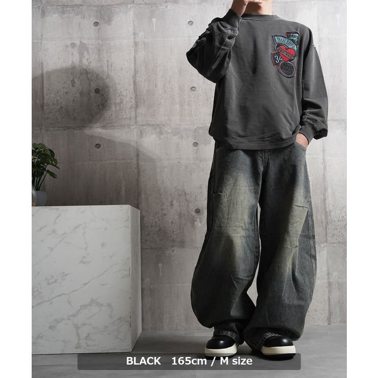 アップリケ刺繍 ピグメント スウェット | ONE 4 PREMIUM | 詳細画像14 