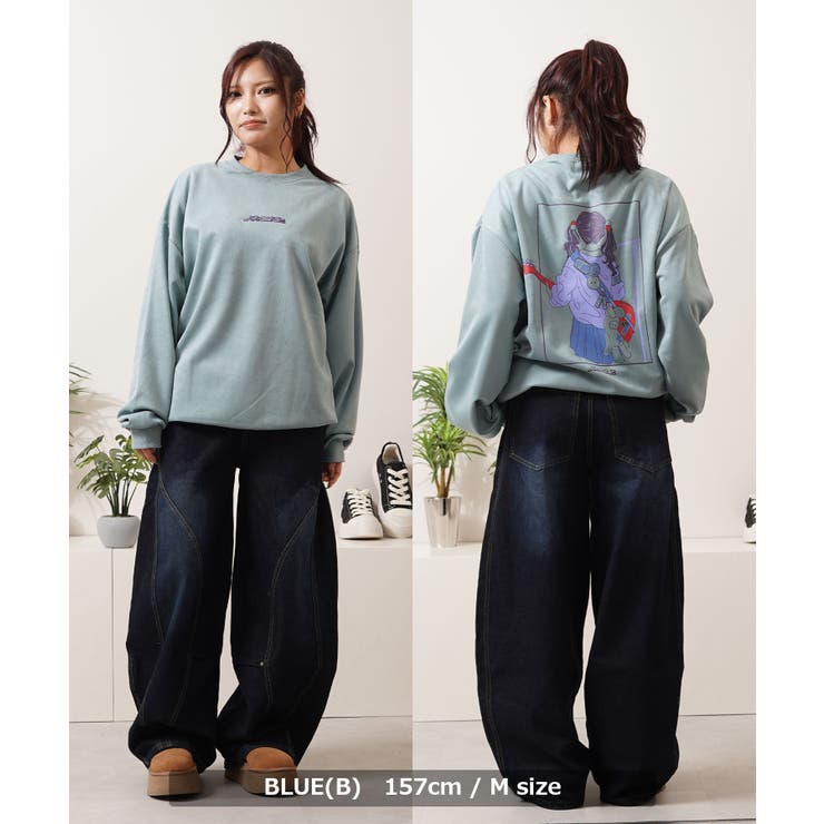 カットスエード ガールイラスト オーバーサイズ | ONE 4 PREMIUM | 詳細画像15 