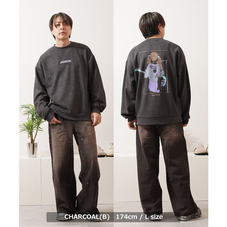 カットスエード ガールイラスト オーバーサイズ | ONE 4 PREMIUM | 詳細画像17 