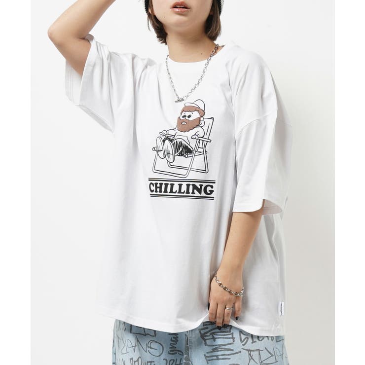 【プリントが特徴的】半袖Tシャツ THE SHOP TK｜ボタニカルプリントオーバーサイズ半袖Tシャツ
