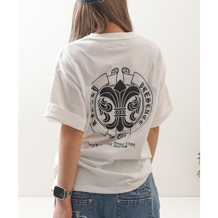 WHITE | PUレザー アップリケ Tシャツ | ONE 4 PREMIUM