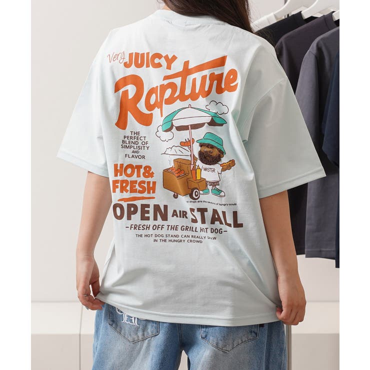 B柄-TURQUOISE | バックプリント サガラ刺繍 Tシャツ | ONE 4 PREMIUM