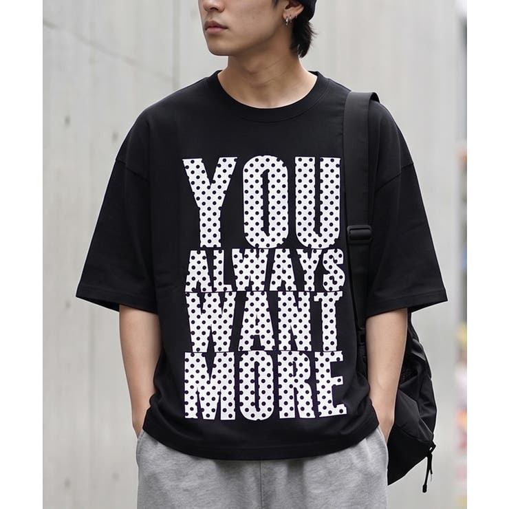 B柄-BLACK×WHITE | レタリング プリント Tシャツ | ONE 4 PREMIUM