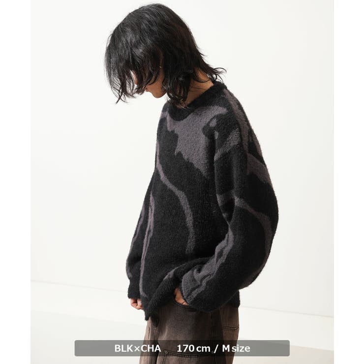 マーブル柄 ルーズ フェザーニット | ONE 4 PREMIUM | 詳細画像10 