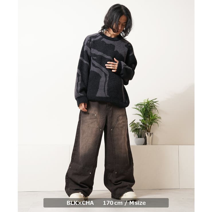 マーブル柄 ルーズ フェザーニット | ONE 4 PREMIUM | 詳細画像12 