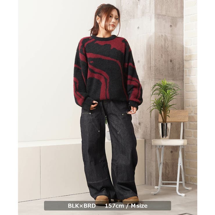 マーブル柄 ルーズ フェザーニット | ONE 4 PREMIUM | 詳細画像16 