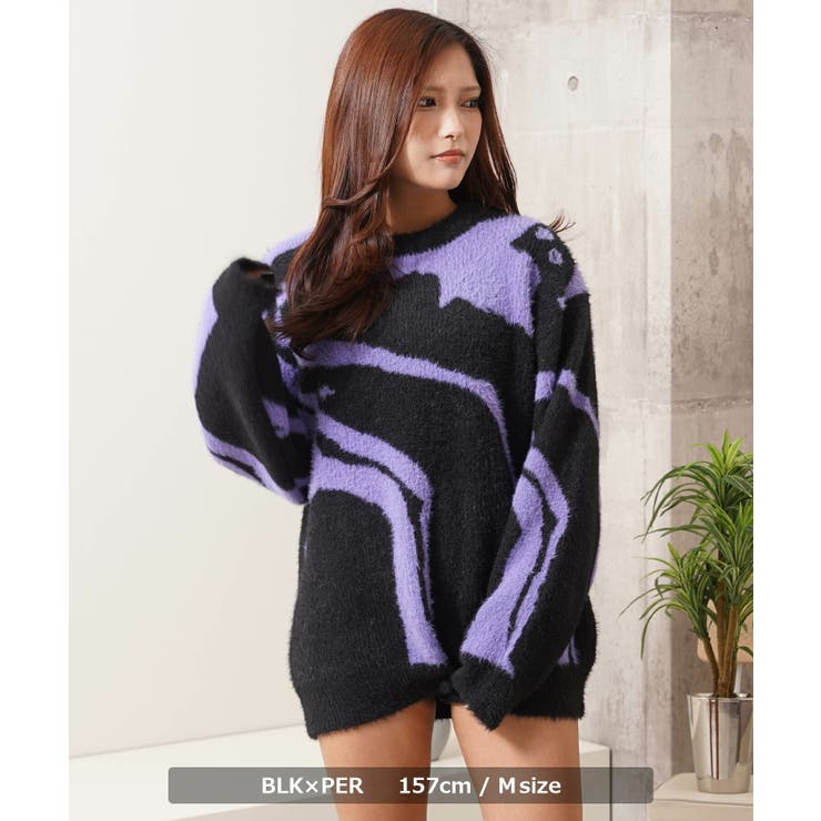 マーブル柄 ルーズ フェザーニット | ONE 4 PREMIUM | 詳細画像17 