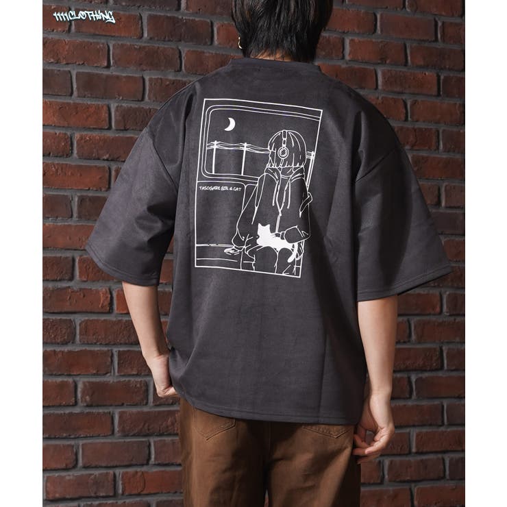 スエードTシャツ メンズ オーバーサイズ | ONE 4 PREMIUM | 詳細画像1 