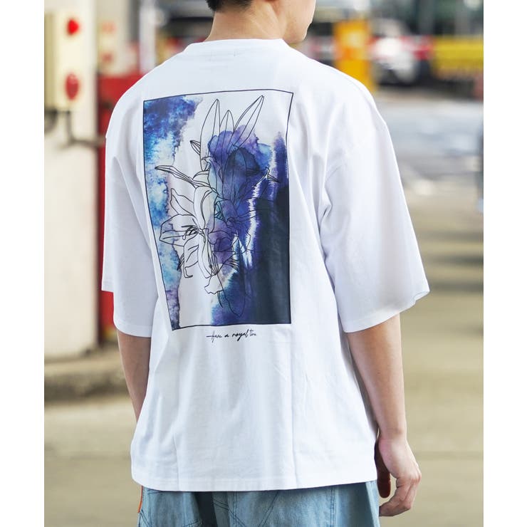 ◇水彩画風 フラワー バックプリントTシャツ◇[品番：OCGW0003653]｜ONE 4 PREMIUM（ワンフォープレミアム  ）のメンズファッション通販｜SHOPLIST（ショップリスト）
