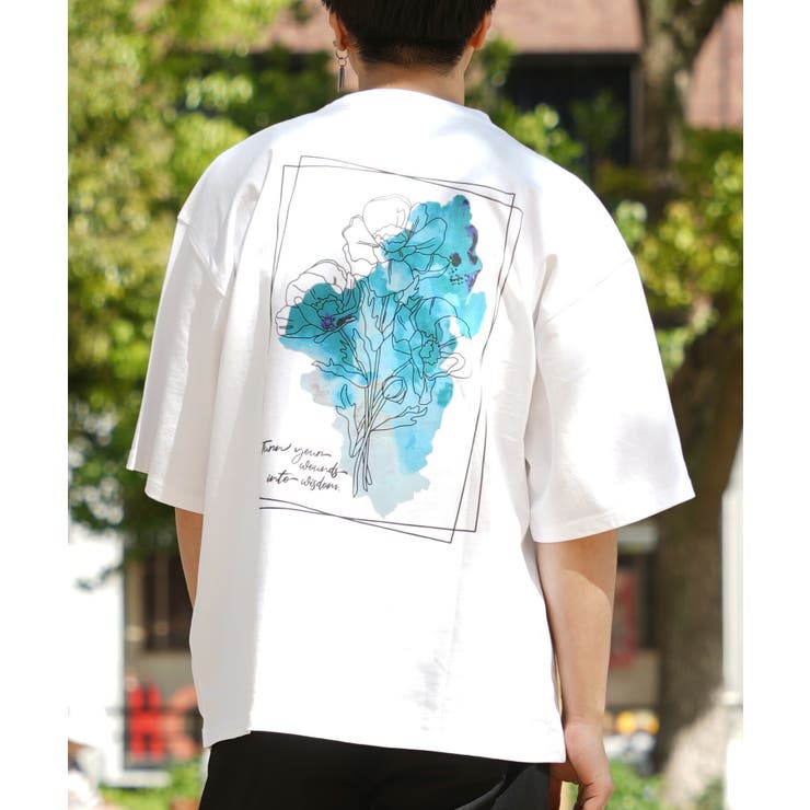 ◇水彩画風 フラワー バックプリントTシャツ◇[品番：OCGW0003653]｜ONE 4 PREMIUM（ワンフォープレミアム  ）のメンズファッション通販｜SHOPLIST（ショップリスト）