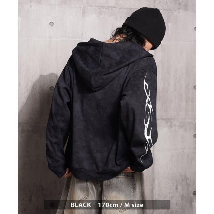 トライバル 薔薇 ジップパーカー | ONE 4 PREMIUM | 詳細画像7 