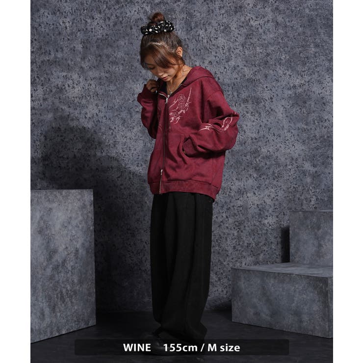 トライバル 薔薇 ジップパーカー | ONE 4 PREMIUM | 詳細画像16 