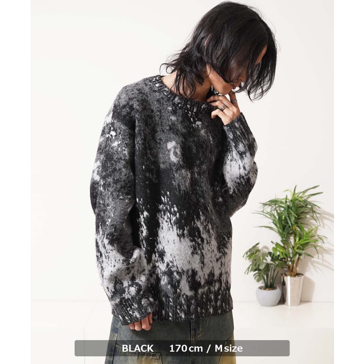 アブストラクト オーバーサイズ クルーニット | ONE 4 PREMIUM | 詳細画像15 