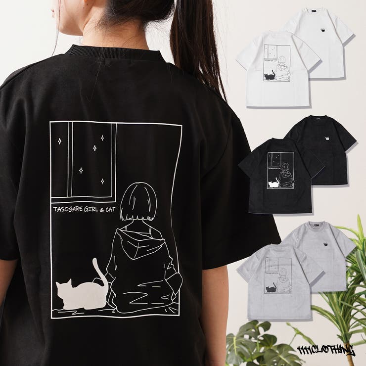 猫柄 バックプリント Tシャツ | ONE 4 PREMIUM | 詳細画像1 