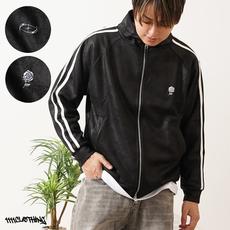 レザーライク トラックジャケット メンズ | ONE 4 PREMIUM | 詳細画像1 