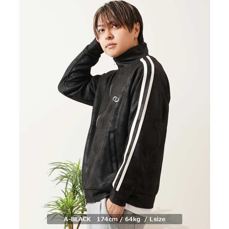 レザーライク トラックジャケット メンズ | ONE 4 PREMIUM | 詳細画像6 