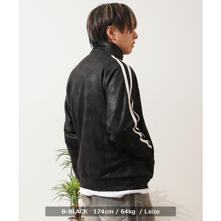 レザーライク トラックジャケット メンズ | ONE 4 PREMIUM | 詳細画像12 