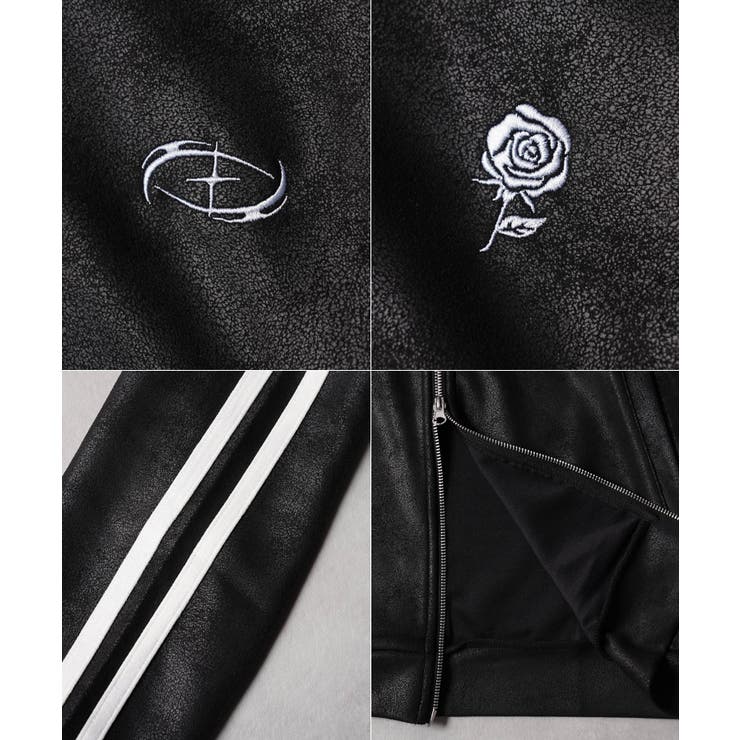 レザーライク トラックジャケット メンズ | ONE 4 PREMIUM | 詳細画像18 