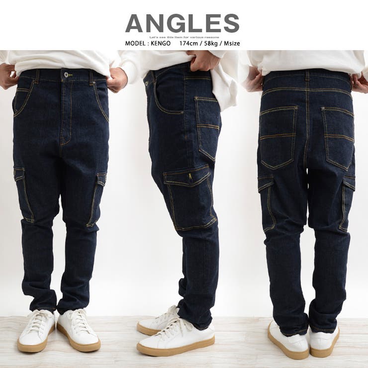 カーゴパンツメンズストレッチサルエルパンツメンズサルエルデニムパンツジーンズメンズサルエルカーゴパンツテーパードパンツメンズカーゴパンツスリム韓国ファッション春夏秋冬黒くろぱん黒パンツ黒パンカーキベージュブルーインディゴ