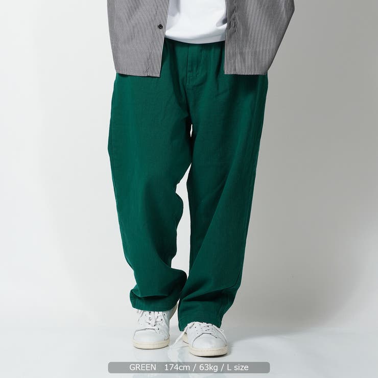 GREEN | ワイドパンツ レディース ワイドテーパードパンツ | ONE 4 PREMIUM