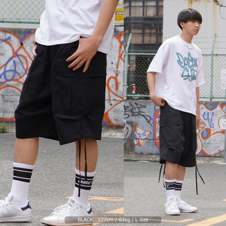 ショートパンツ メンズ ワイドカーゴショーツ[品番：OCGW0002688