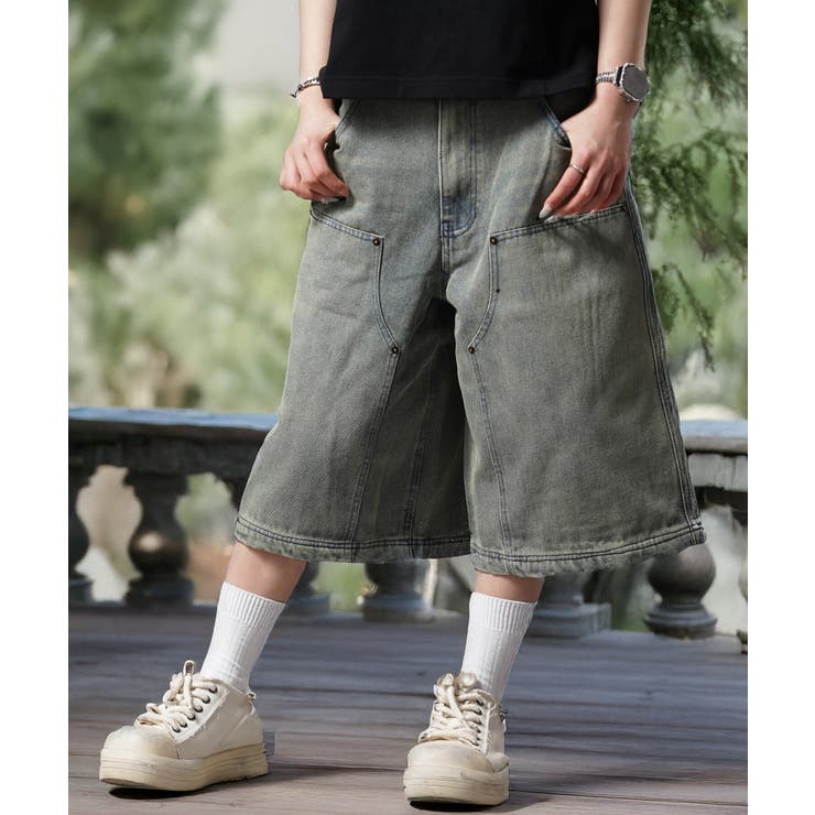 BLUE | 12oz デニム ダブルニー | ONE 4 PREMIUM