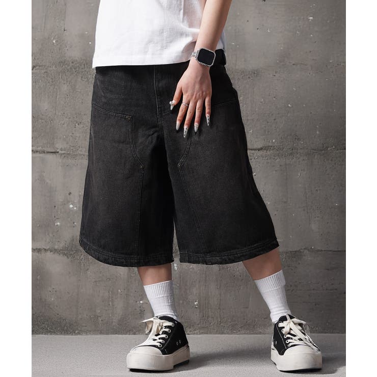 BLACK | 12oz デニム ダブルニー | ONE 4 PREMIUM