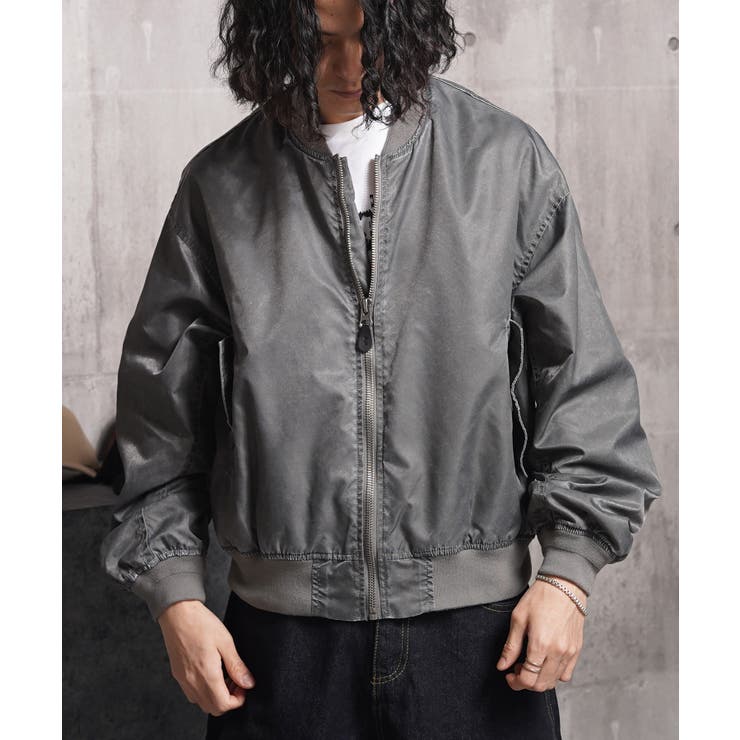 GRAY | 高密度ナイロン クロップド丈 MA | ONE 4 PREMIUM