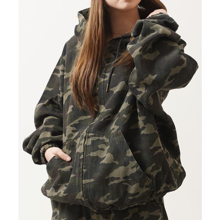 CAMO | 12oz デニム ジップパーカー | ONE 4 PREMIUM