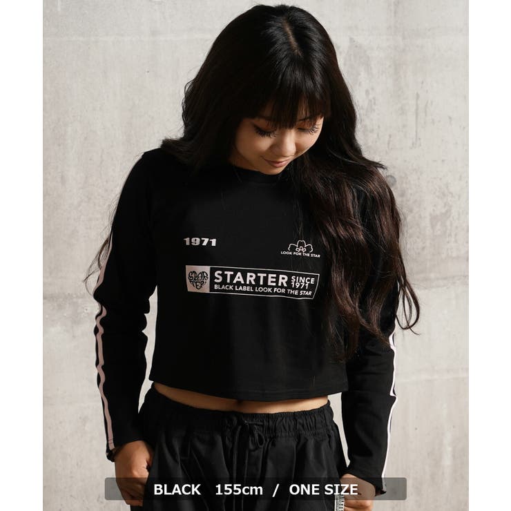 x-girl ブラック 長袖Tシャツ ONESIZE x-girl ブラック 長袖Tシャツ ONESIZE（X-girl】STAR AND FACE