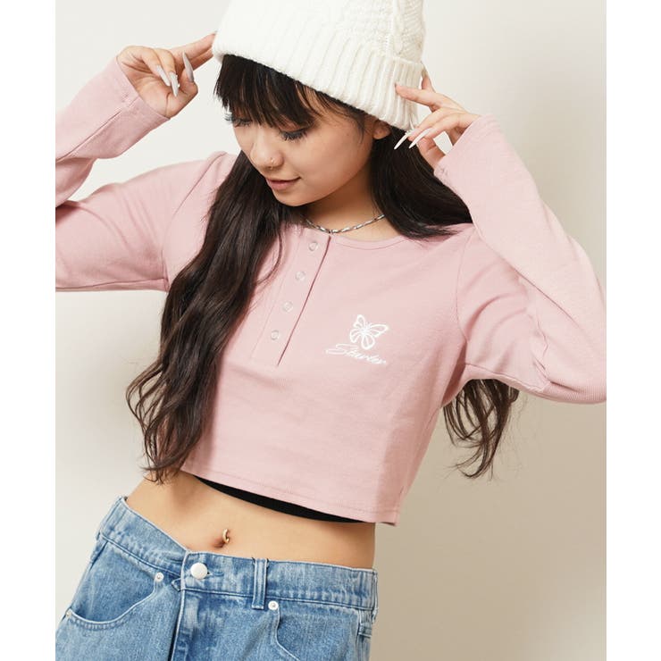 PINK | STARTER テレコ 長袖Tシャツ | ONE 4 PREMIUM