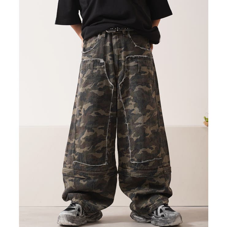 CAMO | ダブルニー ワイドパンツ メンズ | ONE 4 PREMIUM