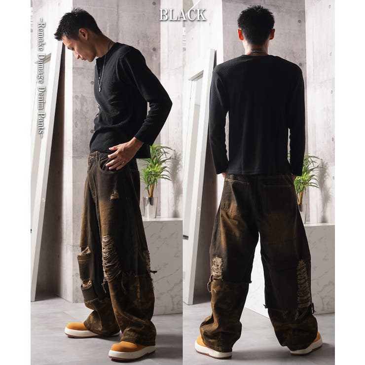 デニムパンツ メンズ ワイドパンツ | ONE 4 PREMIUM | 詳細画像8 