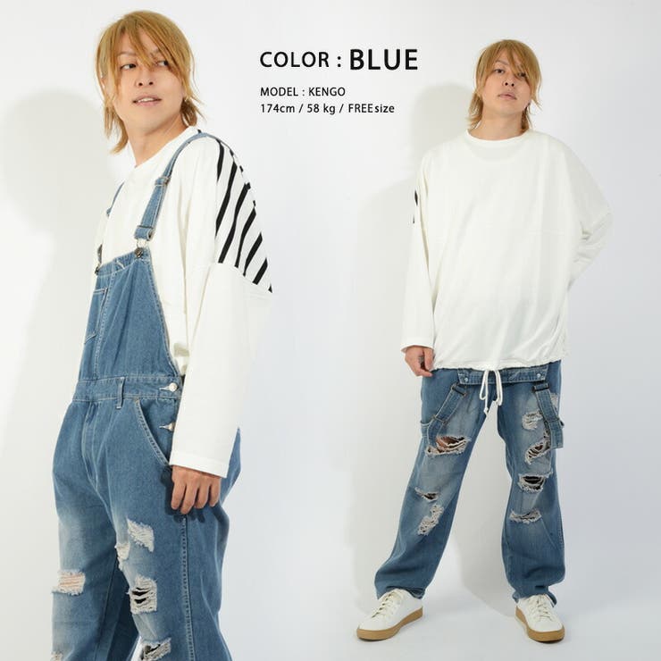 オーバーオール デニム ダメージ[品番：OCGW0001817]｜ONE 4