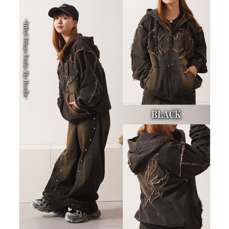 デニムジャケット レディース ジップパーカー | ONE 4 PREMIUM | 詳細画像7 