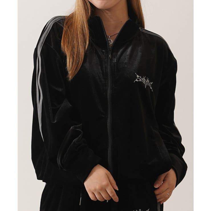 BLACK | ベロア トラックジャケット メンズ | ONE 4 PREMIUM