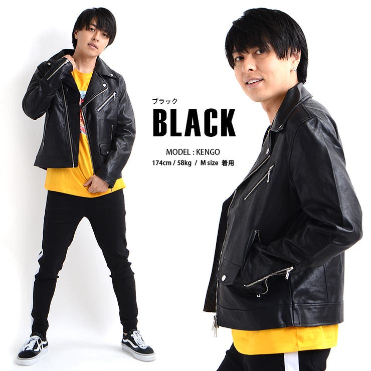ライダースジャケット メンズ ユニセックス[品番:OCGW0000628 ライダースジャケット メンズ ユニセックス[品番:OCGW0000628