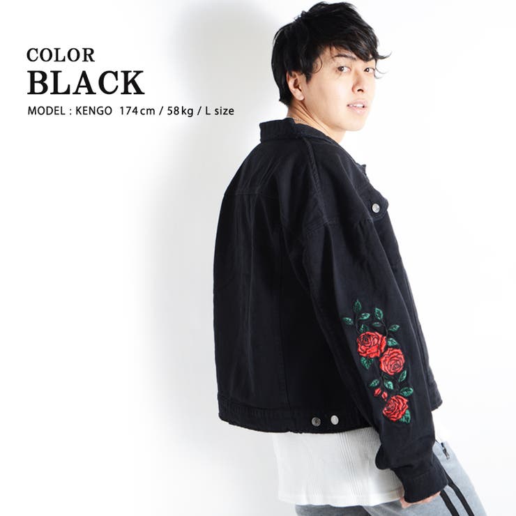 薔薇刺繍オーバーサイズGジャン 】デニムジャケット[品番：OCGW0000340