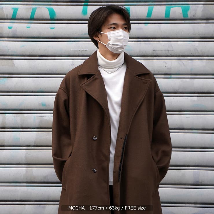 ストレッチ メルトン オーバーチェスターコート[品番：OCGW0002383