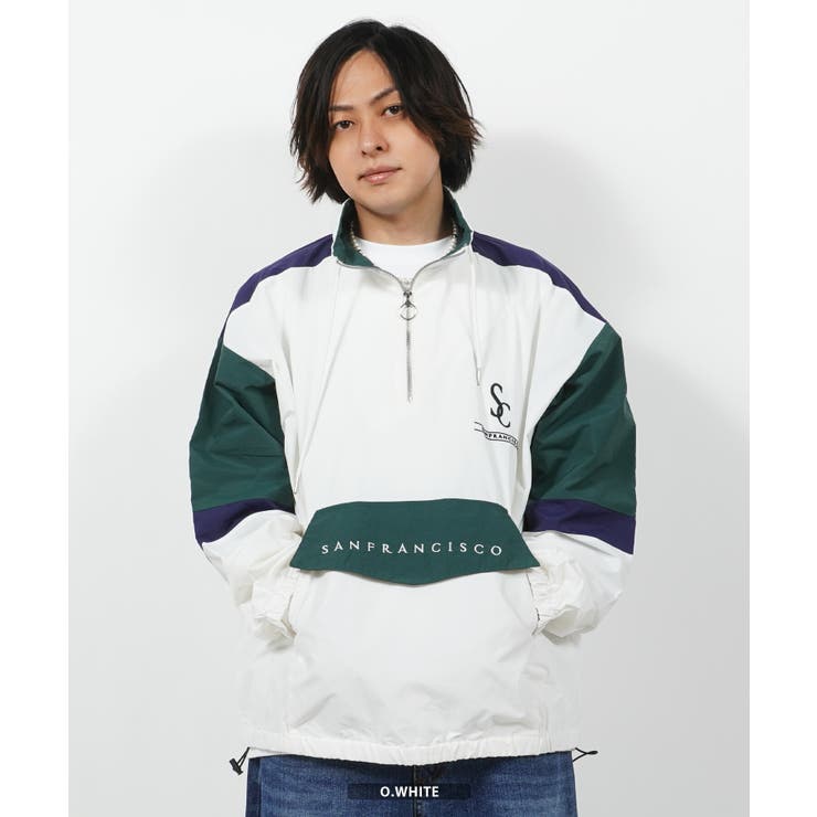 HALF ZIP STAFF BLOUSON ハーフジップブルゾン　ホワイト