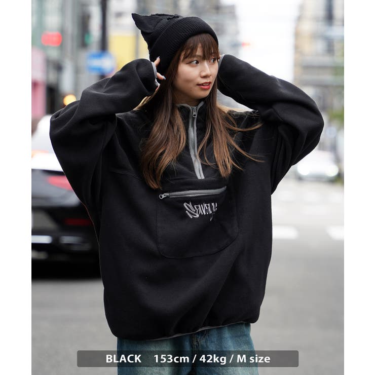 オーバーサイズ ハーフジップ フリース[品番：OCGW0003340]｜ONE 4 PREMIUM（ワンフォープレミアム  ）のメンズファッション通販｜SHOPLIST（ショップリスト）
